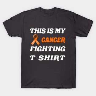 leukemia Cancer orange Ribbon Fighting T-Shirt